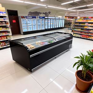 Congélateur horizontal combiné pour îlot de supermarché européen, vitrine de congélation moderne pour îlot - Product Image 5