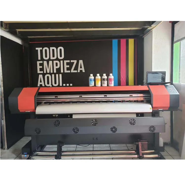 Vendite calde fabbrica direttamente prezzo 1.6m/1.8m eco solvente stampante (1440dpi) xp600 testina