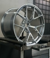 19 20 21 İnç FI-R Stil 5x130 5x112 5x114.3 Dövme Fileli Jantlar Parlak Siyah Panamera 970 971 Taycan için Tekerlek