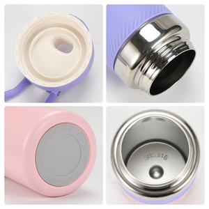 New 600ml trong kho thể thao thép không gỉ cách điện uống chai với nước rơm biểu tượng tùy chỉnh - Product Image 6