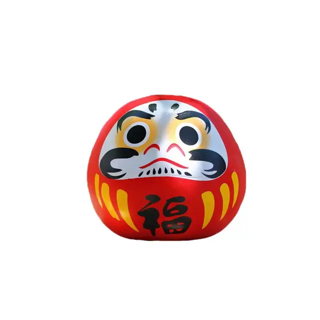 Yüksek kaliteli reçine toptan kırmızı Mini Daruma bebek servet süslemeleri