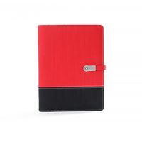 Carnet A5 populaire à vendre, logo personnalisé, deux couleurs, couverture rigide en cuir PU, 6 anneaux, carnet à feuilles mobiles