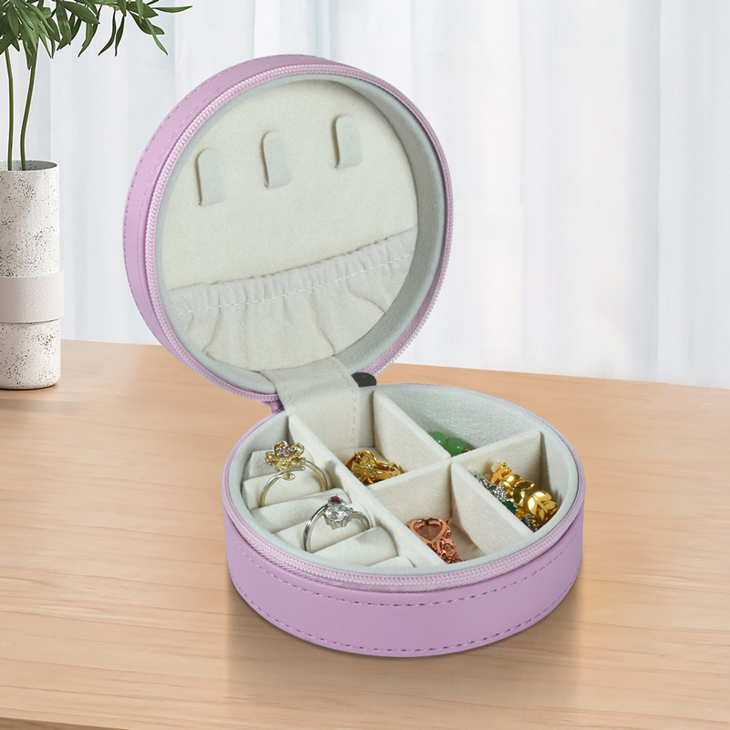 Pelle PU rotonda - viola chiaro