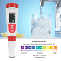 Testeur de qualité de l'eau 4 en 1 TDS EC Temp. stylo pH pour eau potable piscine aquaculture