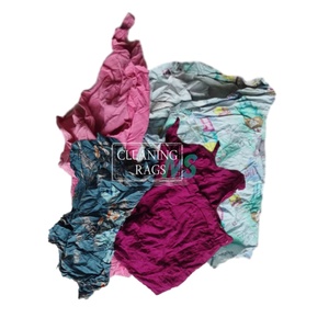 Low Lint 100% Cotton Reclaimed <b>Cloth</b> Knit Rags Mixed Colored Industrial Cleaning Waste <b>Cloth</b> Rags Rags Per Kilo - Product Image 2