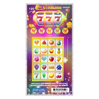 Lucky 777 Mega Jackpot Win Rate Technology Design Size Color Logo Digital Printing Scratch Off Lottery