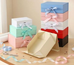 Custom With Ribbon Foldable Set Boxes for Presentations and Groomsmen Proposal <b>Present</b> Promotion Gift - Product Image 1