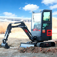 Mini-excavatrice compacte Euro 5 EPA avec moteur Kubota, vente en gros, multifonctionnelle pour la ferme et la maison, mini-excavatrice sur chenilles de 2 tonnes, petit excavateur