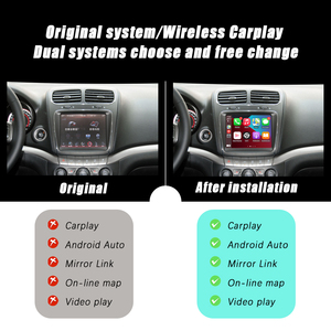 CZT-AUTO Wireless Apple Carplay cho Dodge Journey 2013-2016, đầu DVD xe hơi, hỗ trợ Mirror Link, <span class=keywords><strong>Android</strong></span> Auto, dẫn đường <span class=keywords><strong>GPS</strong></span> - Product Image 3