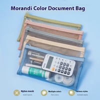 Bolsa de Malla con Cierre, Bolsa Transparente para Documentos A4 A5 A6, Carpeta de Archivos de Doble Capa con Cierre para Organización de Suministros Escolares y de Oficina