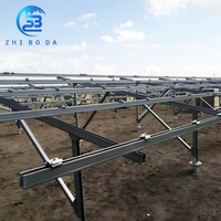 Structure de support de montage au sol pour panneaux solaires photovoltaïques de haute qualité, support de montage sur poteau pour panneaux solaires, support de montage au sol