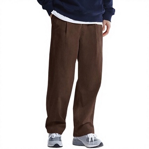 Pantalones de pana de algodón 100% de alta calidad para hombre, de cintura media, transpirables, ligeros, casuales, con patrón recto, precio al por mayor - Product Image 2