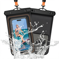 Sac étanche universel flottant IPX8 pour téléphone portable, compatible écran tactile, pour la natation et le surf