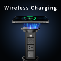 Prise intelligente universelle EU pour armoire de cuisine, étanche IP44, certifiée CE, avec 3 prises AC, 2 ports USB, 250V 16A