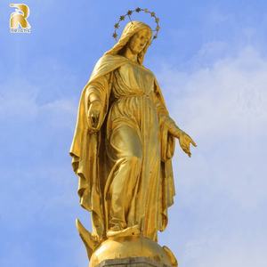 Scultura delle statue del giardino della vergine maria del bronzo cattolico religioso della decorazione all'aperto da vendere - Product Image 6