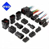 Conectores de Cableado Eléctrico Personalizados, Conector de Cableado Automotriz 1P/2P/3P/4P/6P/8P/12P/14P/16P con Cables