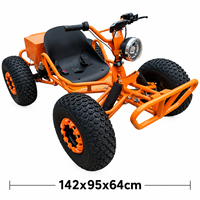 Kart électrique tout-terrain robuste 48V 1000W à 3 vitesses avec frein à disque hydraulique pour l'aventure en extérieur - Offre Spéciale