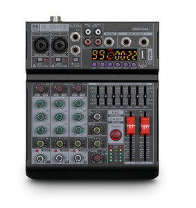 BMG-04A 프로페셔널 <span class=keywords><strong>DJ</strong></span> 노이즈 캔슬링 4채널 USB 무선 오디오 믹서 (휴대용 컨트롤러 포함) - Product Image 1