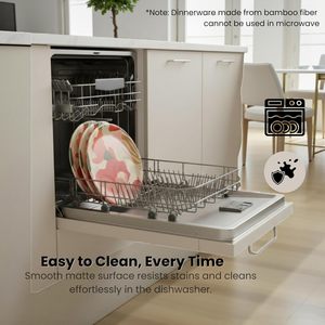 Ensemble <span class=keywords><strong>de</strong></span> vaisselle OEM/ODM, ensemble d'assiettes <span class=keywords><strong>de</strong></span> cuisine, plateau à collation et à fruits, assiette en fibre <span class=keywords><strong>de</strong></span> bambou écologique réutilisable pour mariage et fête - Product Image 2