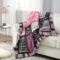 Sublimation personnalisée Couverture imprimée pour femmes et filles Cadeaux d'anniversaire 60 "X50" Couverture en flanelle