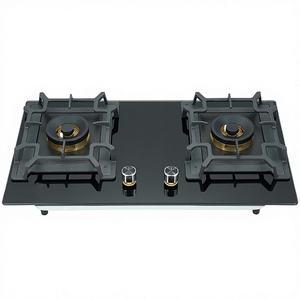 Table <span class=keywords><strong>de</strong></span> cuisson à gaz à 2 brûleurs en verre trempé, fabricant OEM ODM, cuisinière à gaz domestique - Product Image 2