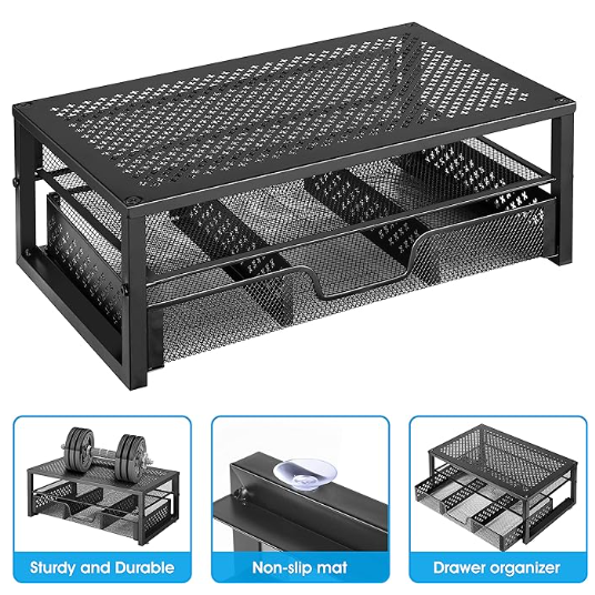 Multi Functional Black DoubleLayer Metal Laptop And Computer Display
