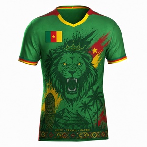 Maillot de <span class=keywords><strong>football</strong></span> et short rétro rose personnalisé du <span class=keywords><strong>Cameroun</strong></span>, édition 2026 2025, pour adultes, inspiré des équipes nationales et des clubs africains (1990 2002) - Product Image 3