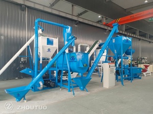 Nouvelle <span class=keywords><strong>machine</strong></span> à granulés d'aliments 500 kg/h pour volailles, bétail, élevages, moutons, poulets, porcs, avec broyeur, mélangeur, pelletiseur et refroidisseur - Product Image 1
