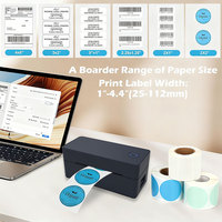 Printer Label pengiriman termal Mini 4x6 Printer Label alamat termal untuk stok bisnis kecil Antarmuka USB bekerja EBay Shopify