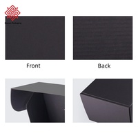 Boîte d'expédition en carton ondulé noir personnalisée, boîte pliante recyclée pour l'emballage de vêtements et de cadeaux e-commerce
