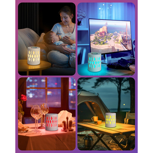 Aigostar RGB lampada da comodino bianca calda 256 colori dimmerabile Touch telecomando alla moda 5V luce notturna lampada da tavolo per bambini - Product Image 6