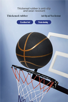 Ballon de basketball rougeâtre personnalisé avec logo, taille 7, durable, 600-650g, prix abordable, vente chaude