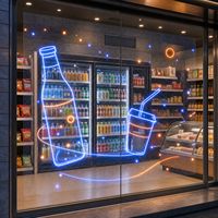 Film LED transparent auto-adhésif pour les publicités sur les vitrines des magasins de proximité