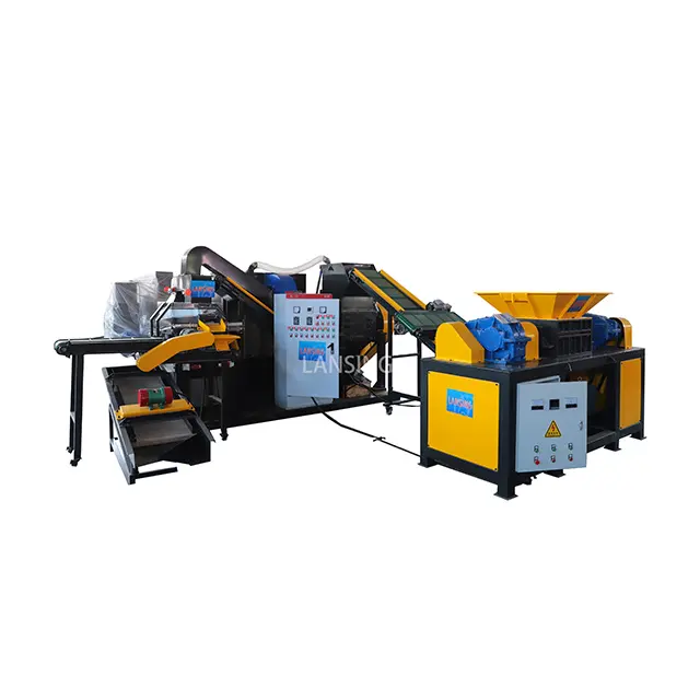 LX-600B Kupferdraht-Recycling-Maschine und LX-600C Doppelwellen-Doppelmotor-Zerkleinerung maschine Kupferdraht-Separator-Maschine