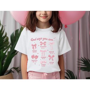 เสื้อยืดคริสเตียนสำหรับผู้หญิง FOXA พร้อมดีไซน์โบว์ ลายข้อพระคัมภีร์ เสื้อยืดสร้างแรงบันดาลใจทางศาสนาเพื่อศรัทธาและความกระตือรือร้น - Product Image 4