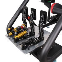 YUESHEN Jeu Racing Simulator Pédale Acier Réglable Pro Simulator Cockpit Pédale améliorée pour les amateurs de course