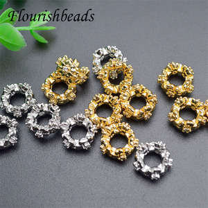 Jewelry Making Supplies Nickel Free Anti Fading 18K Gold Silver Plated <strong>Large</strong> Hole 6mm CZ Pave Round Spacer <strong>Beads</strong> for <strong>Bracelet</strong> - Product Image 4