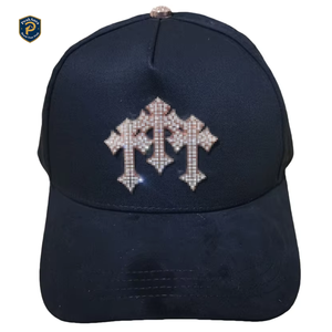 <span class=keywords><strong>หมวก</strong></span>เบสบอลทรงโค้ง 5 แผง สไตล์ใหม่ <span class=keywords><strong>หมวก</strong></span>กีฬาผ้าสักหลาดแบบกำหนดเอง พร้อมโลโก้ประดับเพชร - Product Image 2