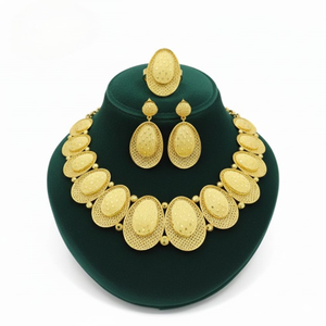 Magnifique collier, bijoux, collier sautoir, collier plaqué, ensemble de bijoux, ensemble de bijoux 4 pièces, cadeau idéal pour les amis, la famille et les êtres chers - Product Image 1