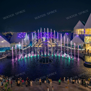 Fuente de Agua Grande para Exteriores de Acero Inoxidable Antioxidante con Espectáculo Dinámico de Agua e Iluminación LED, Proveedor de Fuentes - Product Image 1