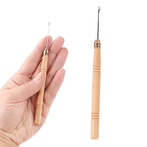 50支/包微环珠拉环环穿线器头发造型配件钩针头发延伸工具 - Product Image 4