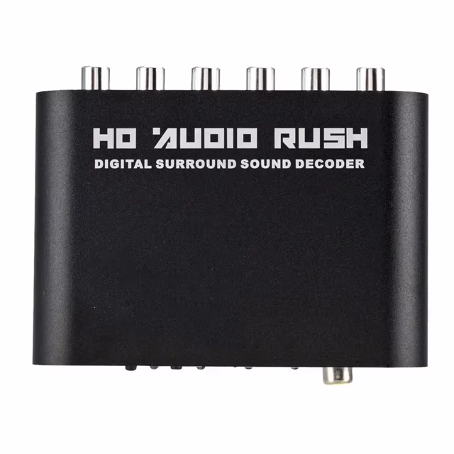 Instant Conversion From Coaxial/Optical to 5.1 Analog RCA RUSH 5.1 Digital Audio Decoder