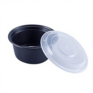 Contenitore per Alimenti Rotondo in PP da 32 Oz di 3h Corporation con Coperchi, Impilabile, per Conservazione in Frigorifero e Asporto - Product Image 1