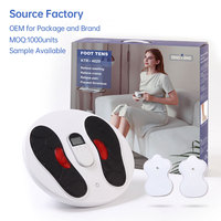Masseur de pieds EMS OEM, stimulateur de pieds TENS, alimenté par batterie, 9 modes, 20 intensités, fabricant d'appareils médicaux en marque privée