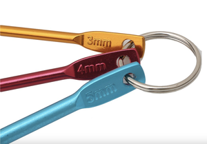 Xách tay các loại bán buôn 3 cái Mini nhôm Crochet móc móc móc chìa khóa Crochet Hook Set Knit needles - Product Image 5