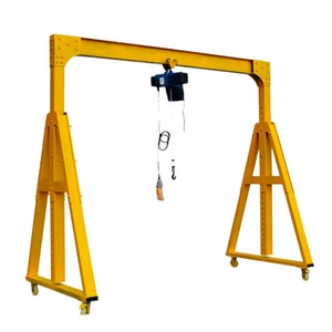 Various Mechanical Equipment 2000kg Lifting Mobile <b>Small</b> Portable Crane with 4 <b>Wheels</b> Motor & Gearbox Hoist - Product Image 3