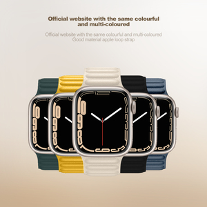 Correa de cuero CAOWTAN para IWatch Series Ultra 2 para 40mm 41mm 45mm 49mm correa de reloj para <span class=keywords><strong>Apple</strong></span> <span class=keywords><strong>Watch</strong></span> Bands nuevo enlace de bucle magnético - Product Image 2