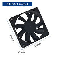Ventilateur axial électrique 80x80x15mm DC 5/12/24V à roulement à billes, ventilateur de refroidissement anti-explosion, pales en plastique, certifié CE/RoHS, OEM