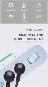 Enchufe de Extensión de Corriente para Oficina Tipo EU, Protector de Alto/Bajo Voltaje, Corriente Nominal de 16A, Venta al Por Mayor - Product Image 6