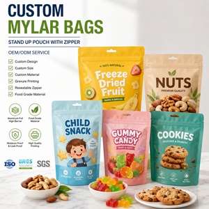 Bolsas de Mylar Personalizadas para Alimentos Infantiles, Nueces, Galletas, Dulces Liofilizados, Gomitas, Bolsa Doypack, Bolsa con Cierre Hermético, Papel de Aluminio Reutilizable - Product Image 1